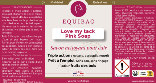 Love my tack Pink Soap Equibao