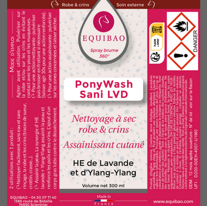PonyWash Sani LVD recharge - spray brume Equibao